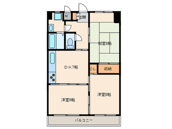 ゼフィ－ル大清水の物件間取画像